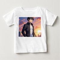Anime Boy at Sunset in the City – Stylish Manga Ch