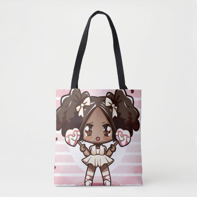 anime candy girl tote bag (Front)