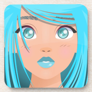 ANIME CARTOON GIRL  COASTER