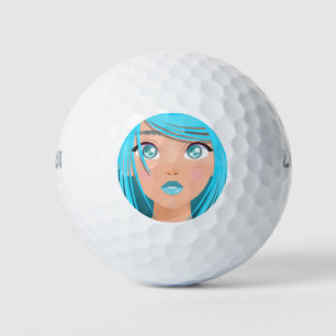 ANIME CARTOON GIRL GOLF BALLS