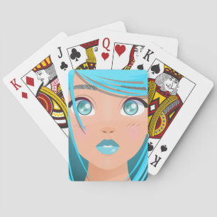 ANIME CARTOON GIRL PLAYING CARDS