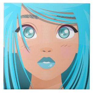 ANIME CARTOON GIRL TILE