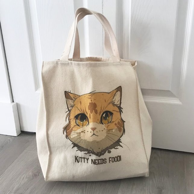 Anime Cat Face Tote Bag (Creator Uploaded)