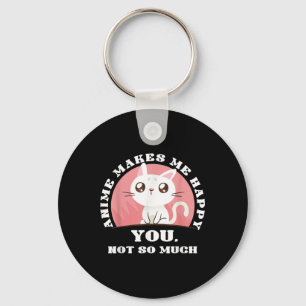 Anime Cat Gift Kawaii Japan Ramen Baka Otaku Manga Key Ring