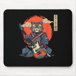 Anime Cat Japanese Samurai Tattoo Kawaii Ninja Gui Mouse Pad