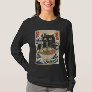 Anime Cat Ramen Japanese Funny Cat Phone Tees Anim