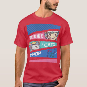 Anime Cats KPop Japanese Art Manga Otaku Kawaii Ja T-Shirt