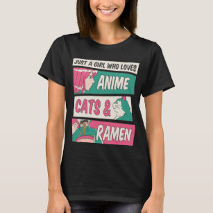 Anime Cats Ramen Tshirt-PR T-Shirt