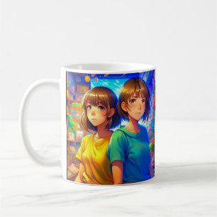Anime Characters Colorful Art Coffee Mug