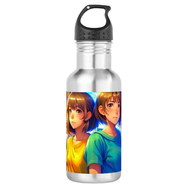 Anime Characters Colourful Art  710 Ml Water Bottle (Front)