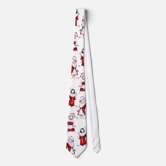 Anime Chick Christmas Tie (Front)