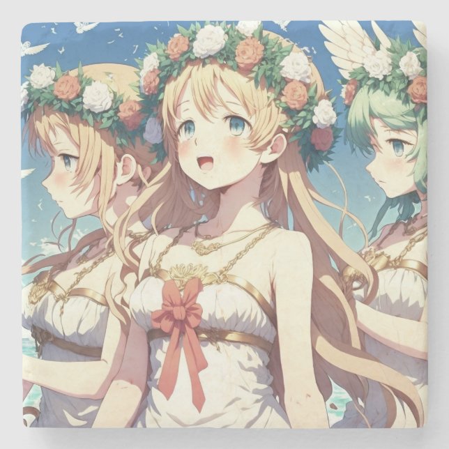 Anime Chor Stone Coaster (Front)