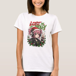 Anime Christmas Shirt Holly Punk Gift Teen Girls