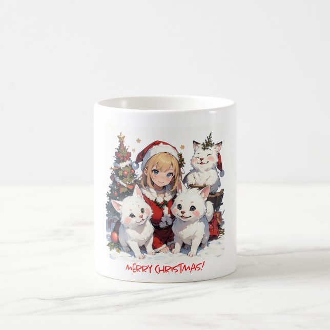 Anime Christmas Street Coffee Mug (Center)