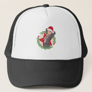 Anime Christmas Sweater- Cute Girl Santa Hat