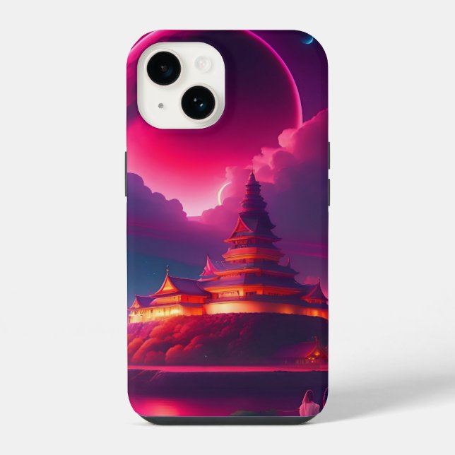 Anime city iPhone case (Back)