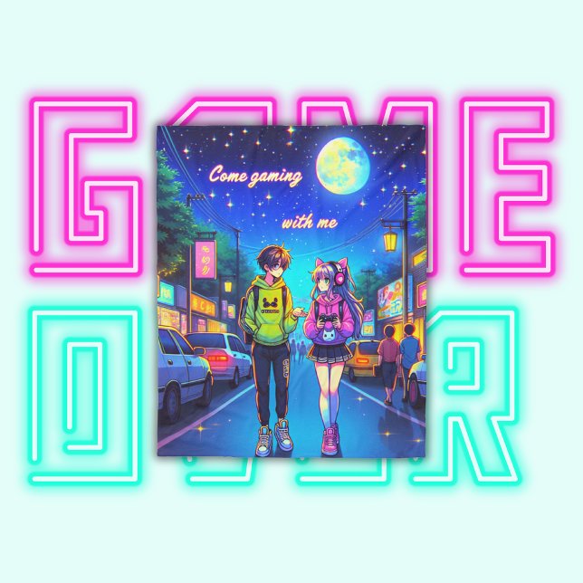 Anime Come Gaming with Me | Fleece Blanket (Creator Uploaded)