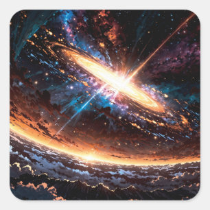 Anime cosmic event square sticker