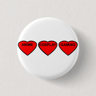 Anime, Cosplay, Gaming Hearts Badge
