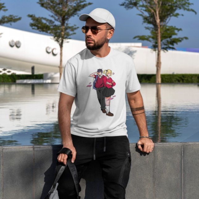 Anime Couple Flirting  T-Shirt (Creator Uploaded)