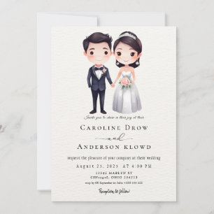Anime Couple Wedding Invitation