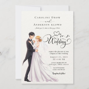 Anime Couple Wedding Invitation