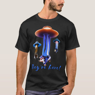 Anime Cows In Space Alien Invasion T-Shirt