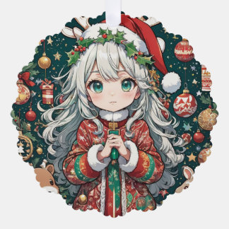 Anime cute Christmes Tree Decoration Card