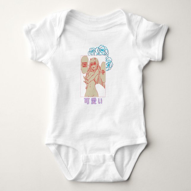 Anime Darling in The Franxx _ Cute Design_ Baby Bodysuit (Front)