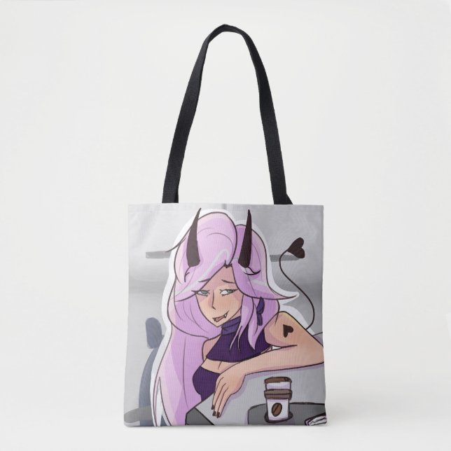 Anime Demon Girl Character Tote (Front)