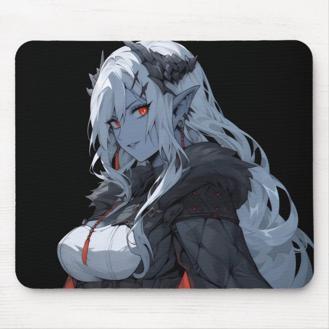 Anime Demon Girl Mouse Pad (Front)