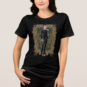 Anime Draco Malfoy Ornate Frame Tri-Blend Shirt