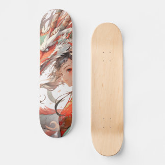 Anime Dragon/Girl Skate Deck
