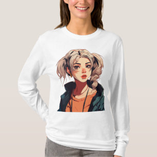Anime Dream: Beige-Haired Beauty T-Shirt