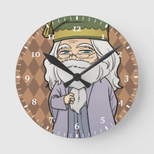 Anime Dumbledore Round Clock