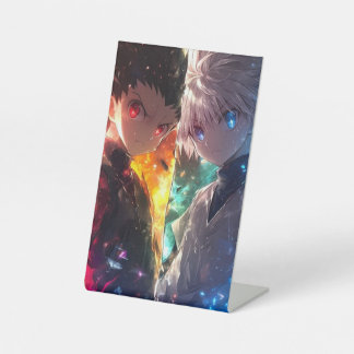 Anime Duo Dual Power Split Graphic Acrylic Tableto Pedestal Sign