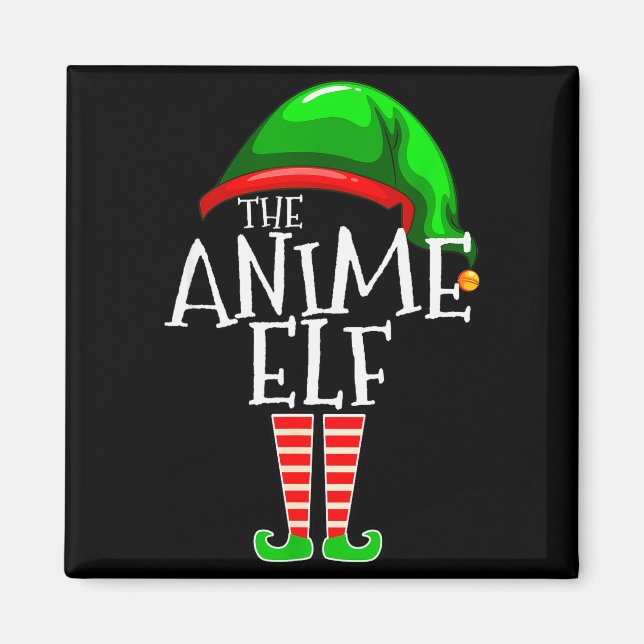 Anime Elf Group Matching Family Christmas Gift Hol Magnet (Front)