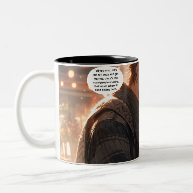 Anime "elope" Two-Tone coffee mug (Left)