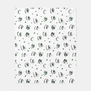 ANIME EYE PATTERN DESIGN FLEECE BLANKET