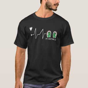 Anime Eyes Heartbeat ECG Waves,Kawaii Aesthetic An T-Shirt