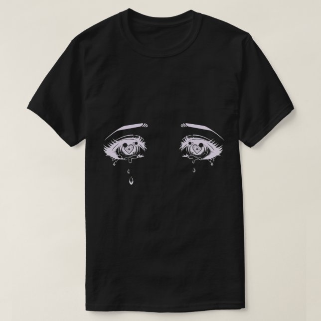 Anime Eyes   Pastel Goth Aesthetic Tee (Design Front)