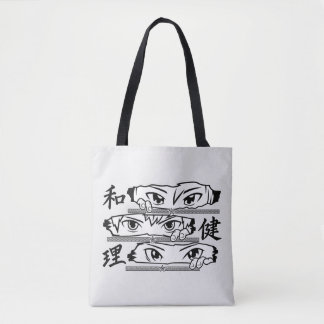 Anime eyes tote bag