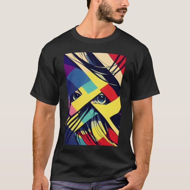 Anime face retro T-Shirt (Front)