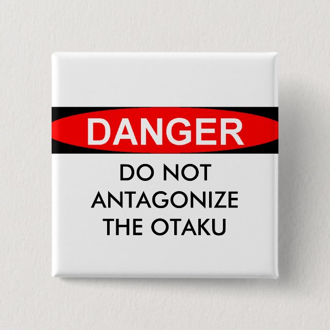 Anime fan 15 cm square badge (Front)