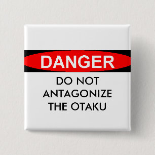 Anime fan 15 cm square badge