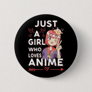 Anime Fan Girl Otaku Japanese Manga Lover 6 Cm Round Badge