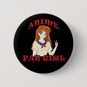 Anime Fan Girl Pins and Buttons