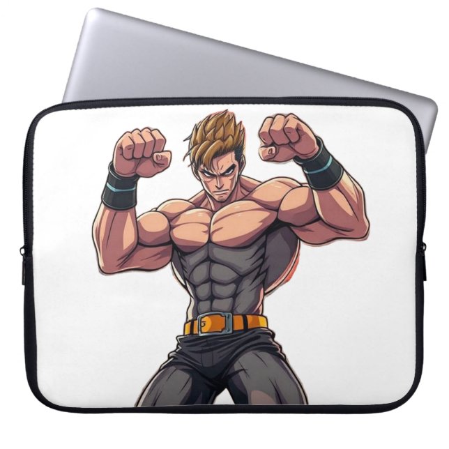 Anime Fighter Laptop Sleeve (Front)