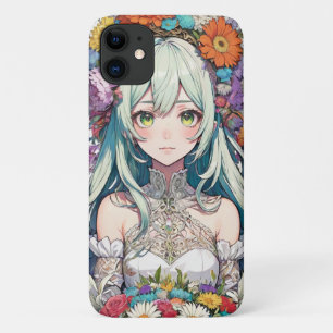 Anime floral girl Case-Mate iPhone case