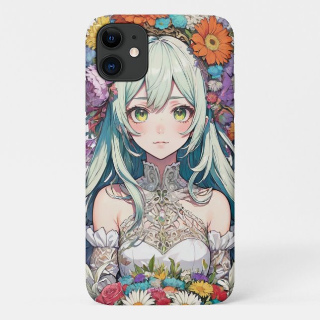 Anime floral girl Case-Mate iPhone case (Back)